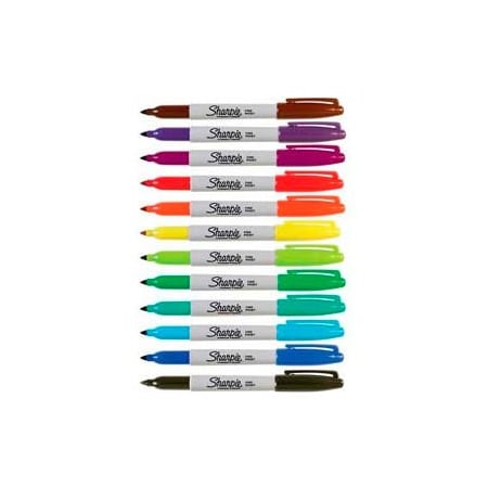 Sanford Assorted Permanent Marker, Fine Tip 30072
